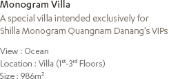 Monogram Villa description