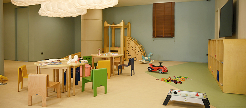 <p>A space where child guests can play freely</p>