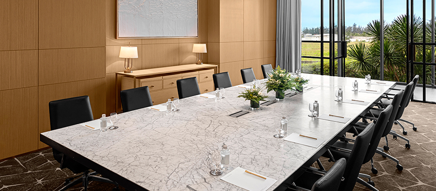 <p>A meeting room that can host various sizes and types of meetings</p>