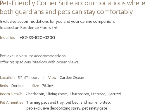 Pet Friendly Corner Suite