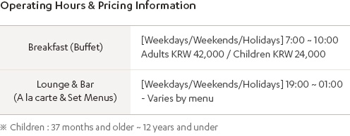 Hours of Operating & Rates