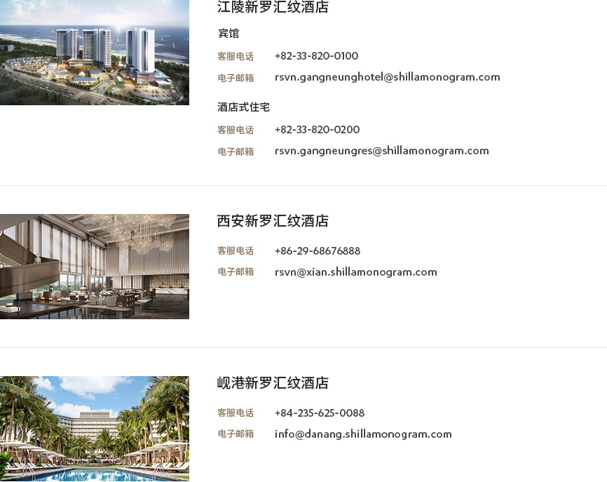 Contact Us detail（请参考下列内容）