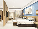 <p>Guestrooms with panoramic ocean views</p>