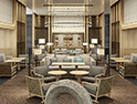 <p>An open space lounge and bar</p>