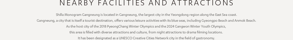 Nearby Facilities and Attractions