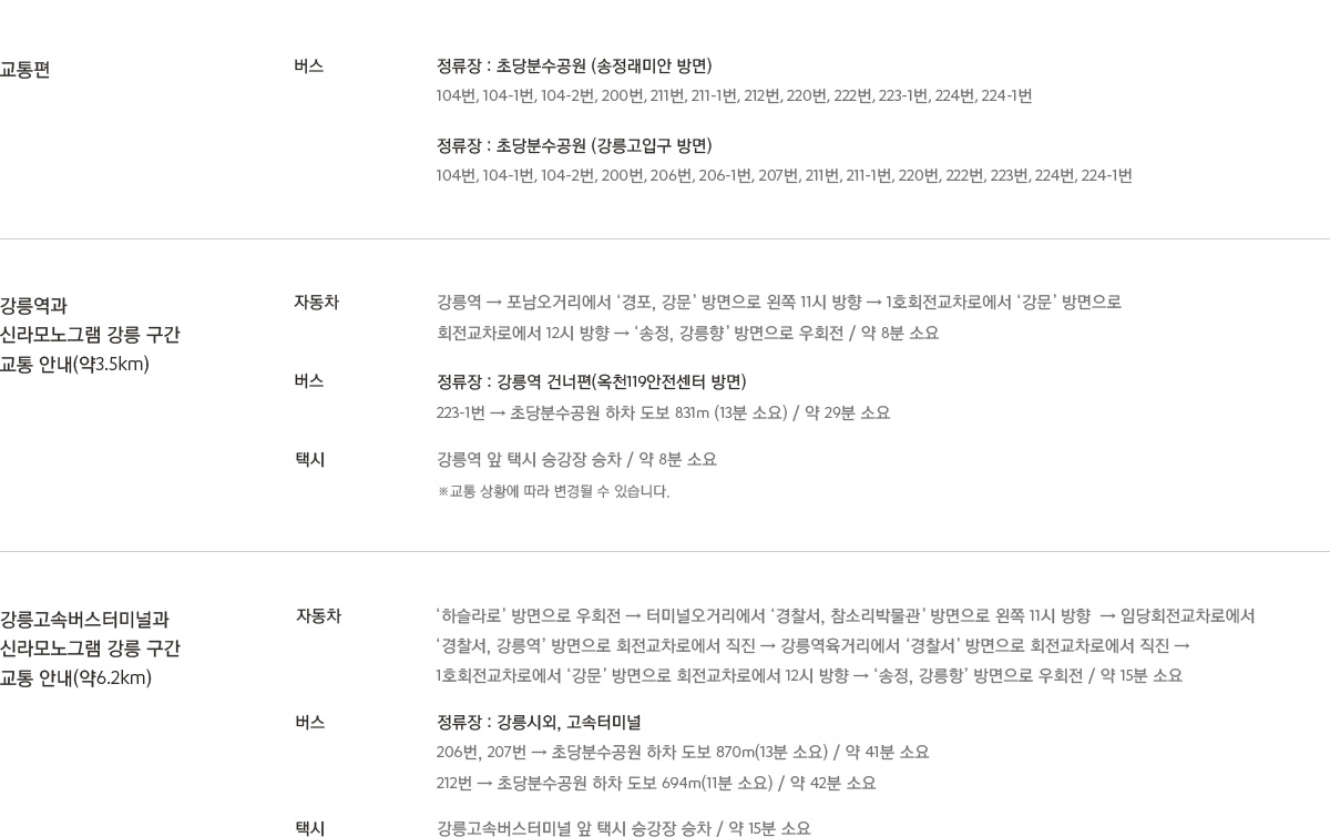 신라모노그램 강릉 위치